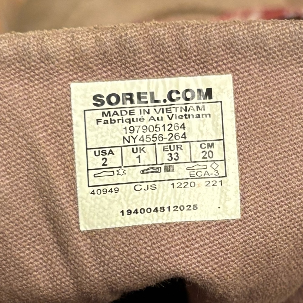 Sorel Meadow Lace II Suede Boots – Girls Size 2 - Picture 6 of 7
